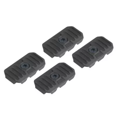  Rail covers with cable management system - Short - Black - 4 pcs